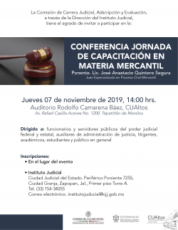 Jornada de capacitación en materia mercantil