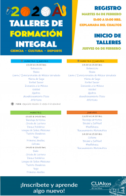 Talleres Formación integral 