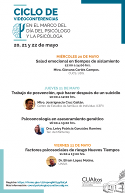 Ciclo de videoconferencias en el marco del Día del Psicólogo