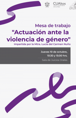 Mesa de trabajo "Actuación ante la violencia de género"