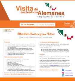 Visita Alemanes a egresados de enfermería. 